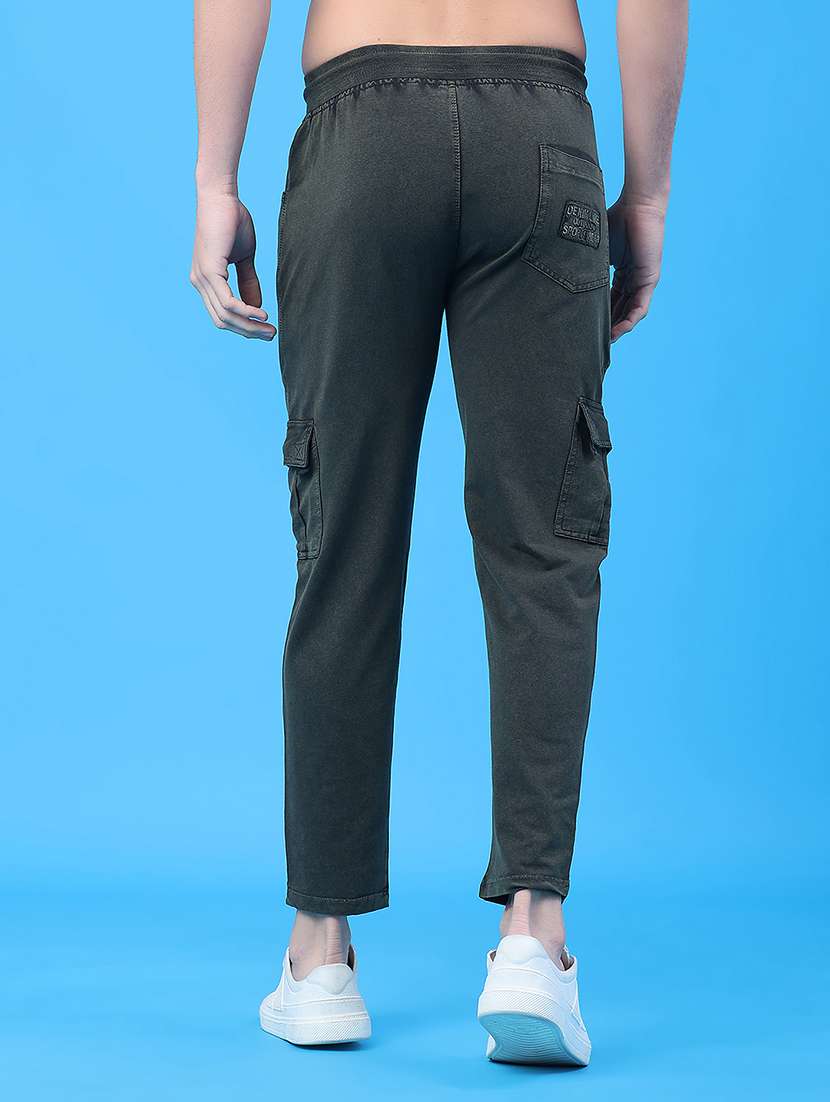 men solid mid rise regular fit cargo  - 22278968 -  Standard Image - 3