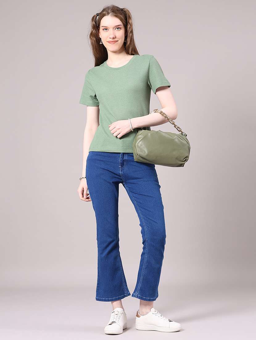 women solid short sleeve t-shirt - 22279002 -  Standard Image - 5