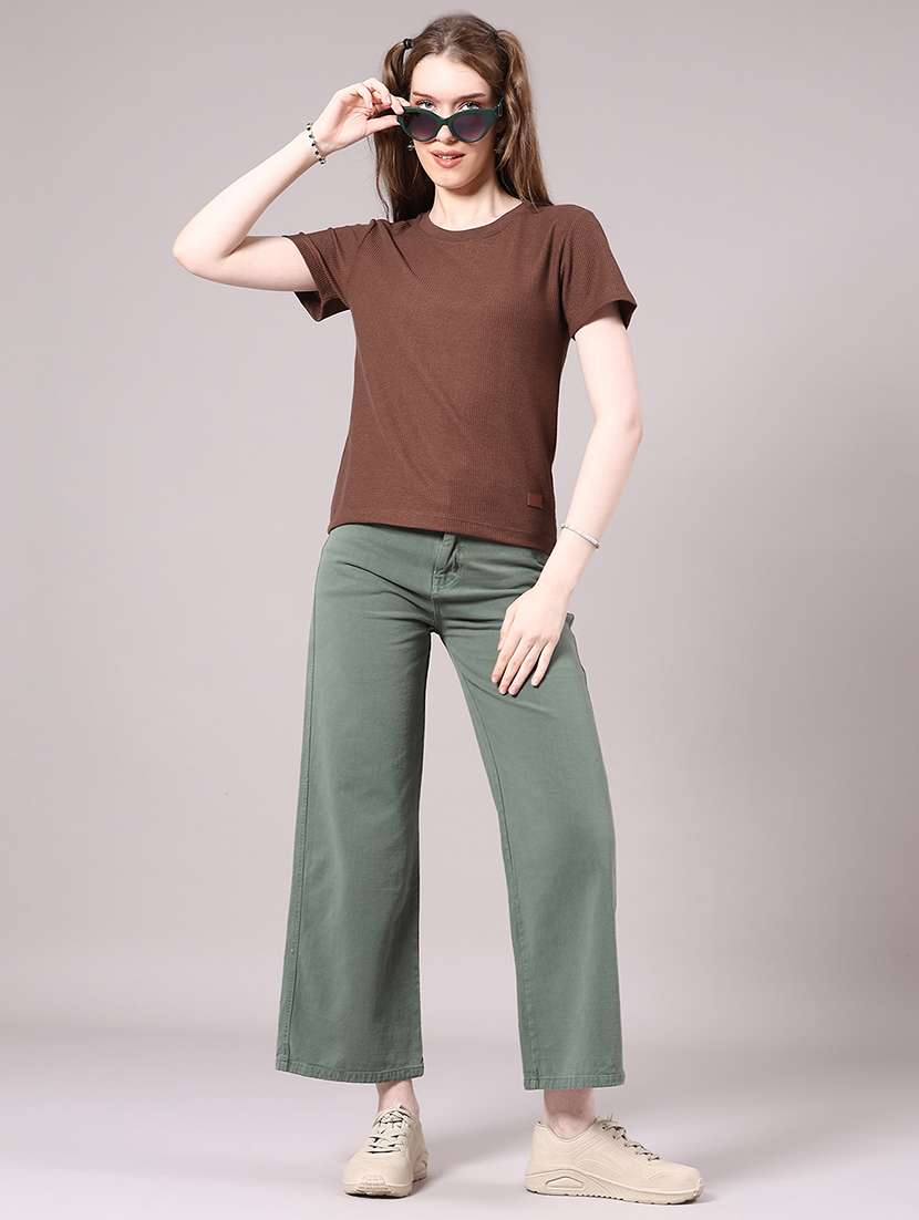 women solid short sleeve t-shirt - 22279003 -  Standard Image - 5