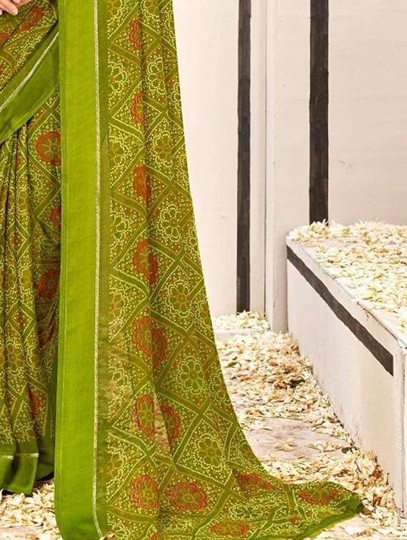 women printed casual wear saree with blouse - 22279027 -  Standard Image - 3