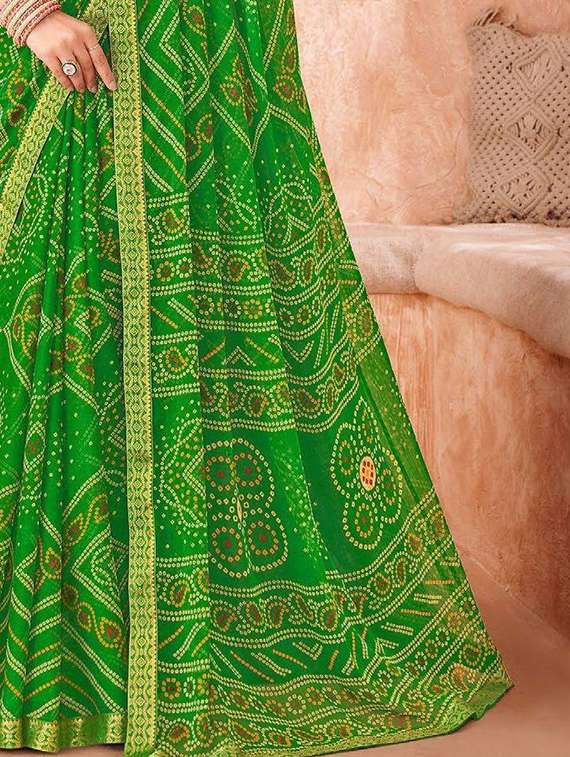 women printed casual wear saree with blouse - 22279039 -  Standard Image - 3