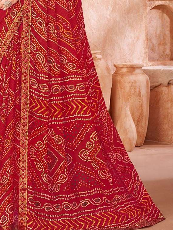 women printed casual wear saree with blouse - 22279043 -  Standard Image - 3