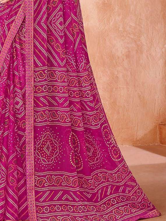 women printed casual wear saree with blouse - 22279045 -  Standard Image - 3