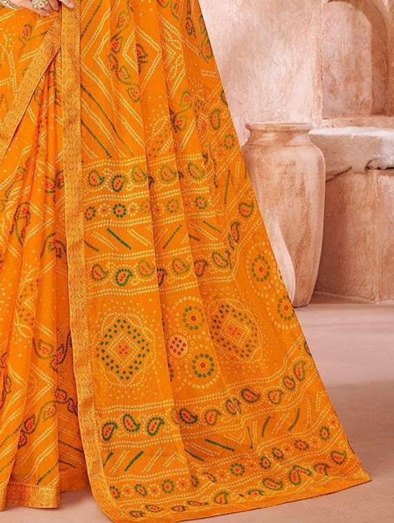 women printed casual wear saree with blouse - 22279048 -  Standard Image - 3