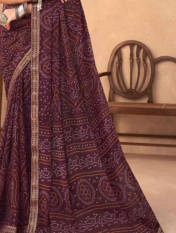 women printed casual wear saree with blouse - 22279053 -  Standard Image - 3