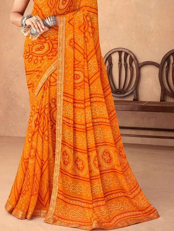 women printed casual wear saree with blouse - 22279056 -  Standard Image - 3