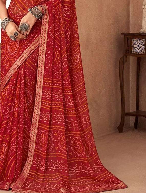 women printed casual wear saree with blouse - 22279058 -  Standard Image - 3