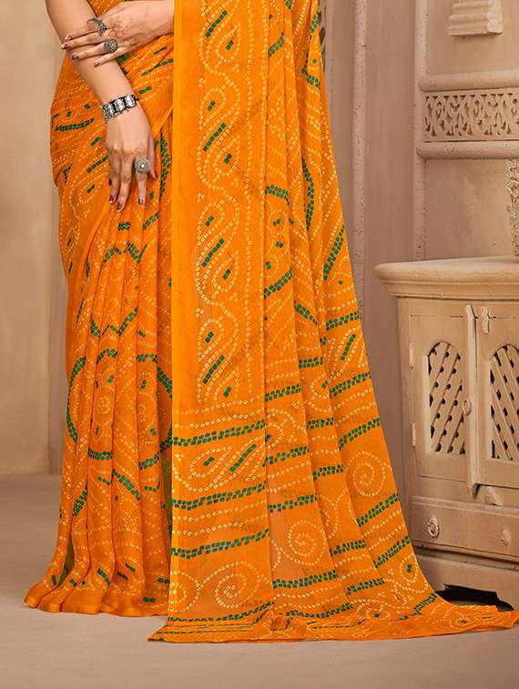 women printed casual wear saree with blouse - 22279061 -  Standard Image - 3