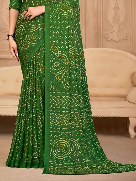 women printed casual wear saree with blouse - 22279062 -  Standard Image - 3