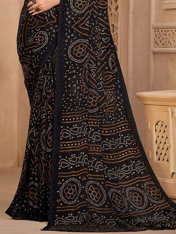 women printed casual wear saree with blouse - 22279064 -  Standard Image - 3