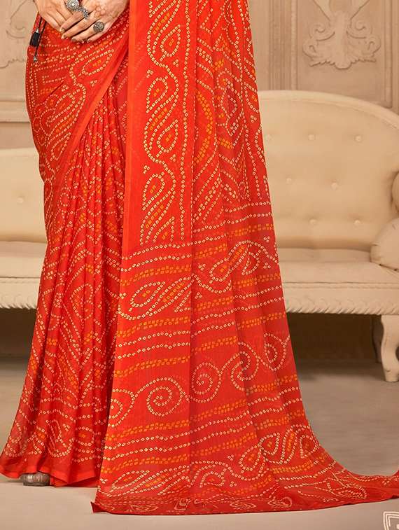 women printed casual wear saree with blouse - 22279066 -  Standard Image - 3