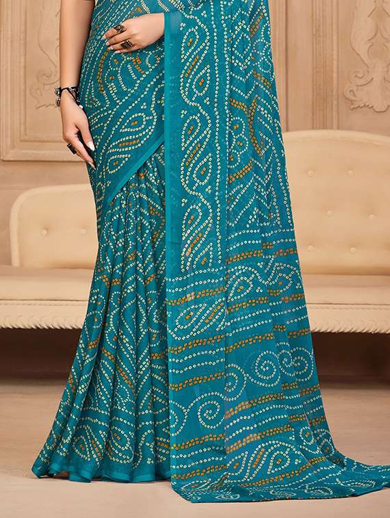 women printed casual wear saree with blouse - 22279067 -  Standard Image - 3