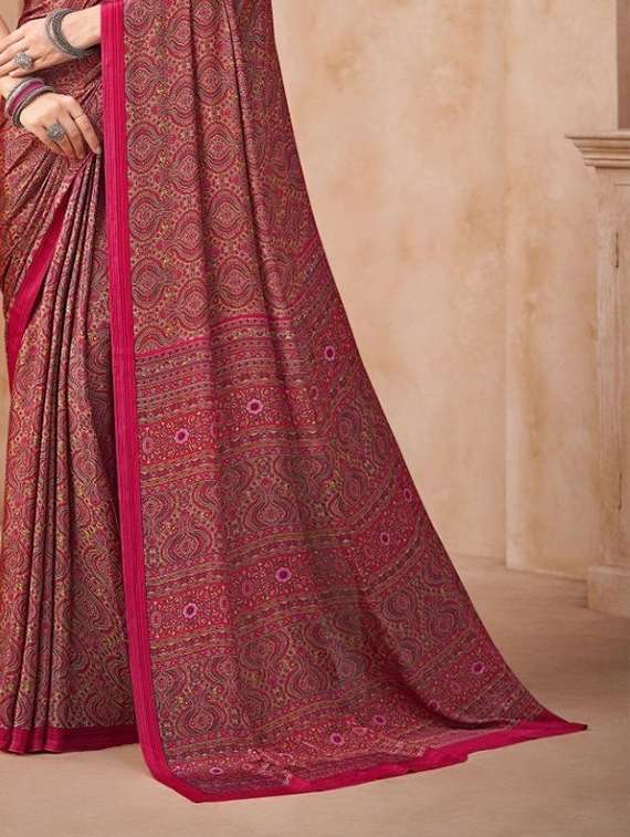 women printed casual wear saree with blouse - 22279072 -  Standard Image - 3