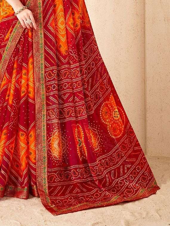 women printed casual wear saree with blouse - 22279102 -  Standard Image - 3