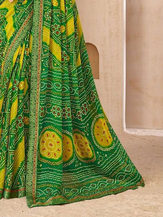 women printed casual wear saree with blouse - 22279108 -  Standard Image - 3