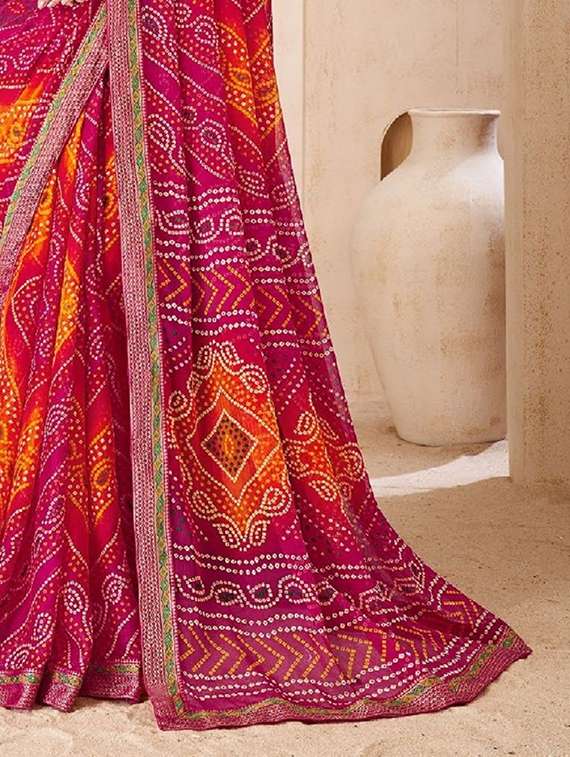 women printed casual wear saree with blouse - 22279110 -  Standard Image - 3