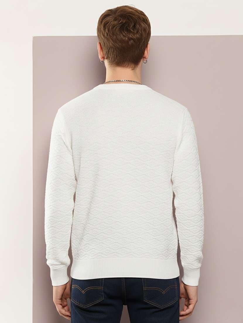 men self design long sleeve regular fit pullover  - 22279180 -  Standard Image - 3