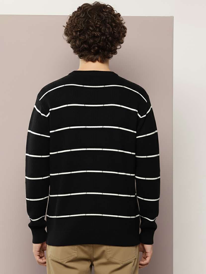 men striped long sleeve regular fit pullover  - 22279184 -  Standard Image - 3