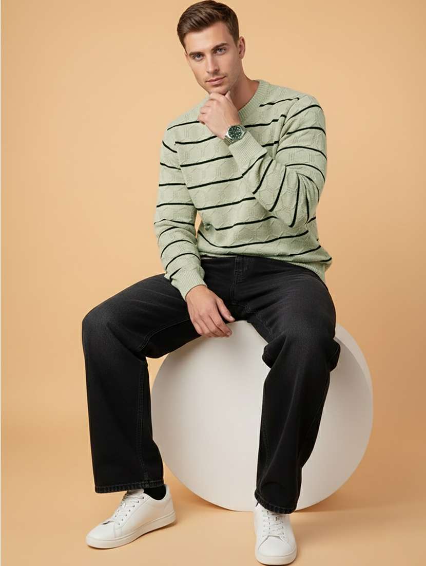 men striped long sleeve regular fit pullover  - 22279186 -  Standard Image - 3