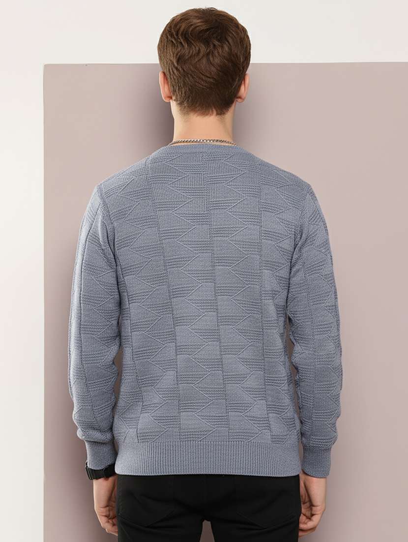 men self design long sleeve regular fit pullover  - 22279189 -  Standard Image - 3