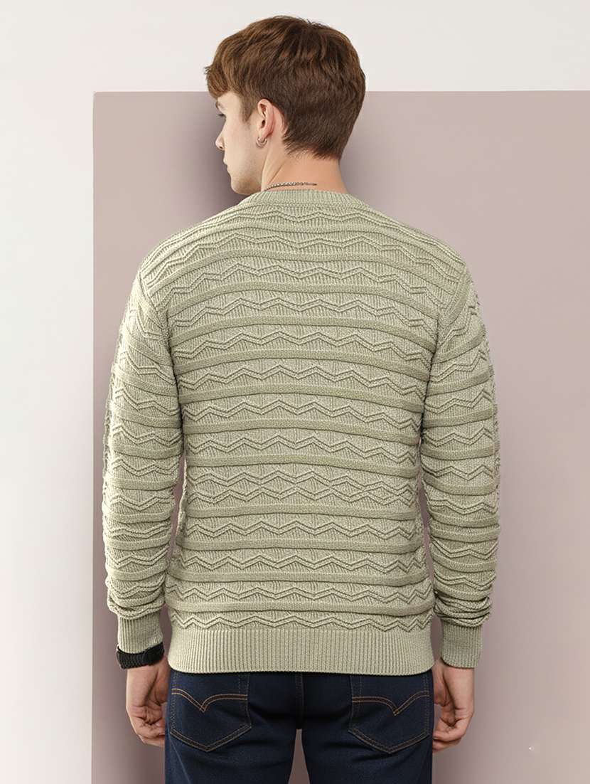 men self design long sleeve regular fit pullover  - 22279192 -  Standard Image - 3