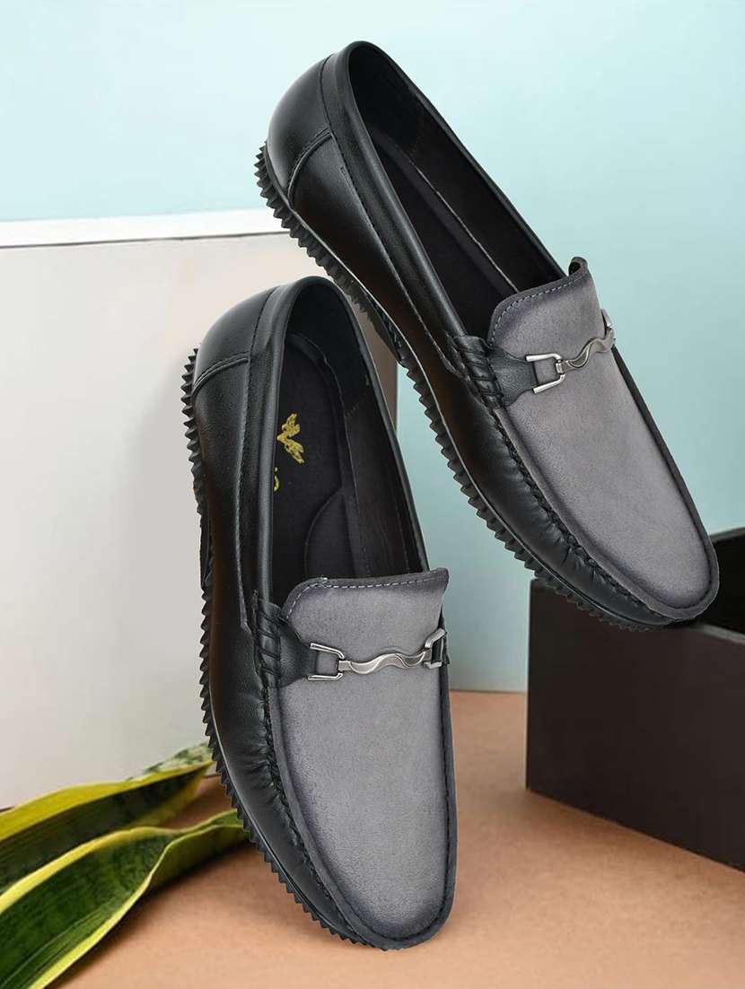 men solid horsebit slip on loafer