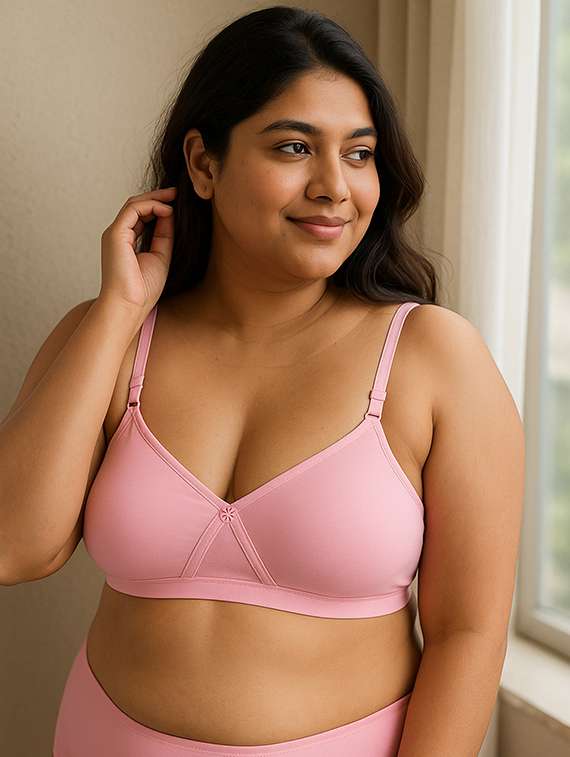 women plus size solid minimizer bra