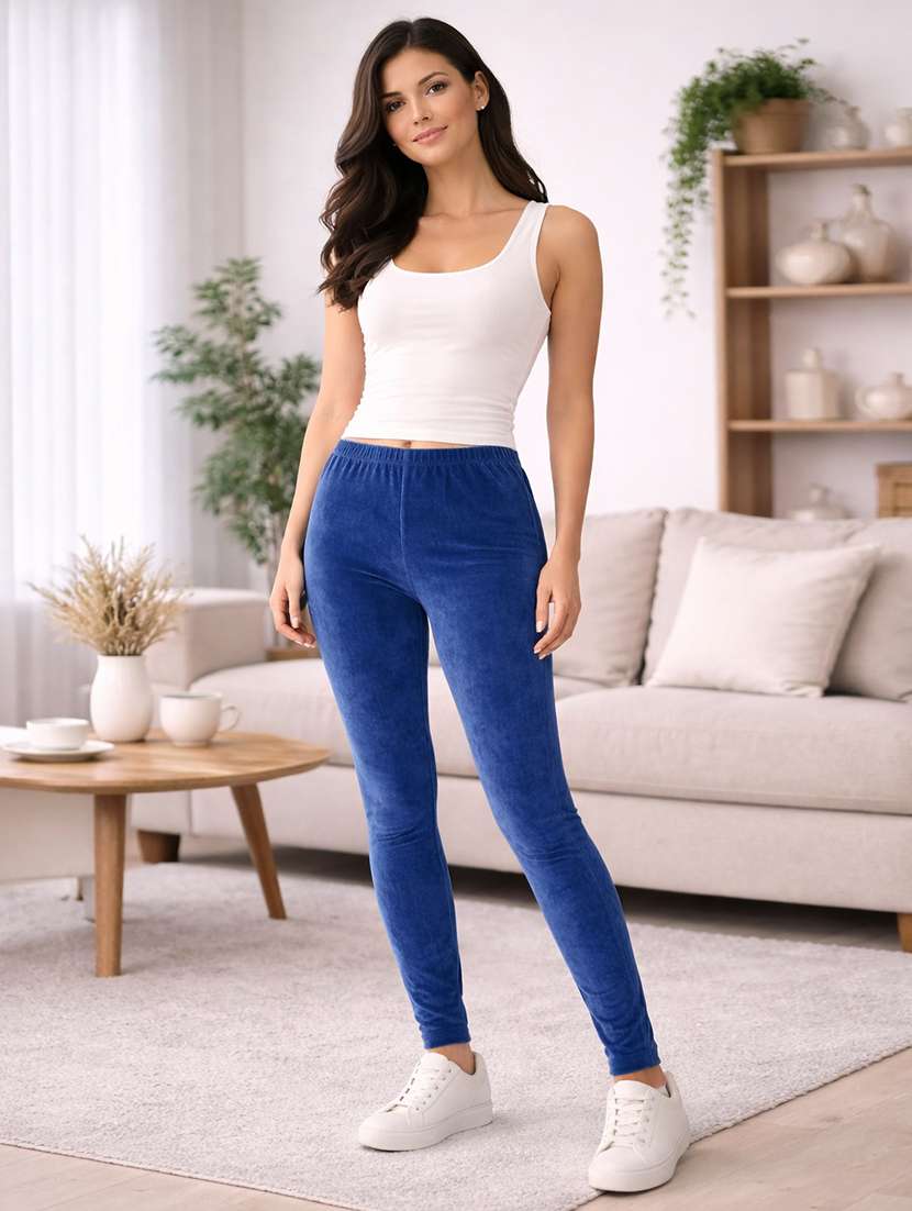 women solid mid rise legging - 22279243 -  Standard Image - 3