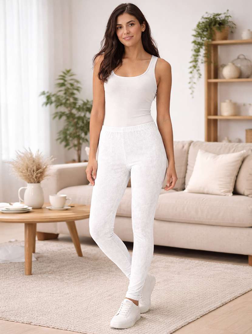 women solid mid rise legging - 22279244 -  Standard Image - 3