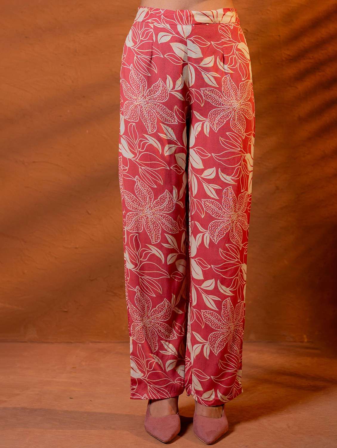 women floral long sleeve shirt & trouser co-ord set - 22279303 -  Standard Image - 3