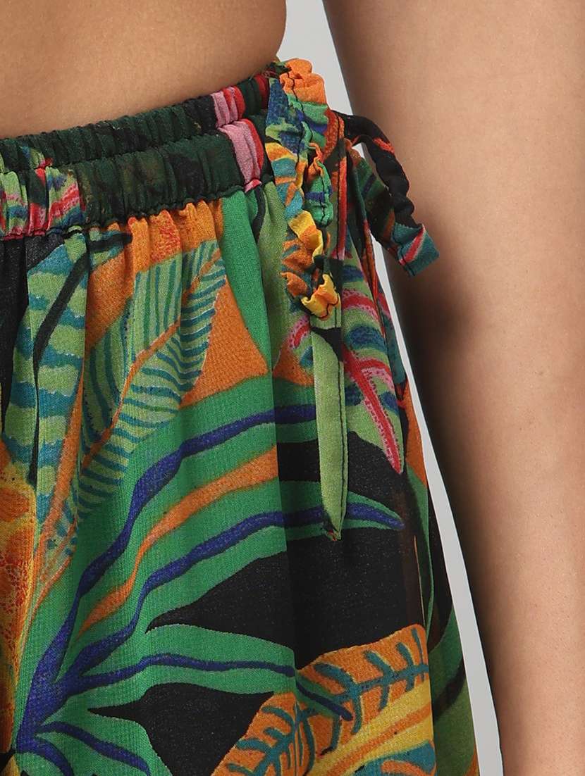 women printed mid rise flared skirt - 22279309 -  Standard Image - 5