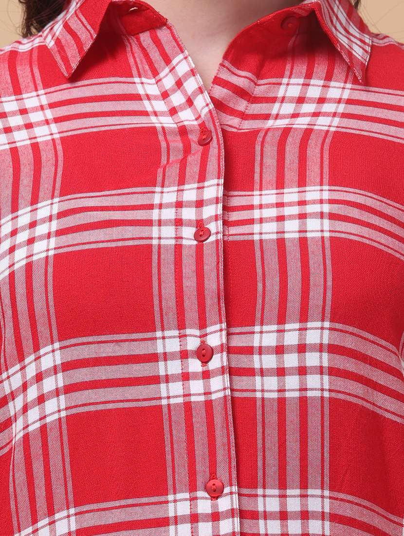 women checkered long sleeve shirt dress - 22279310 -  Standard Image - 5