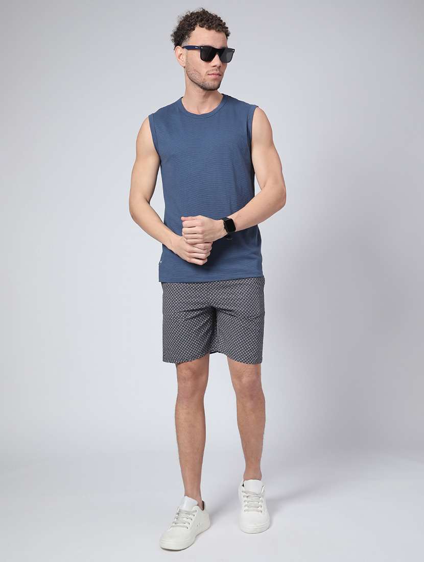 men printed mid rise regular fit shorts - 22279700 -  Standard Image - 5