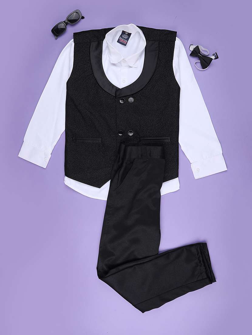 black cotton suit set jackets & coat