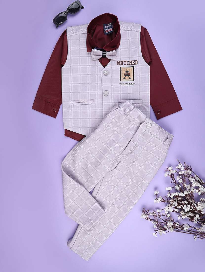 maroon cotton suit set jackets & coat