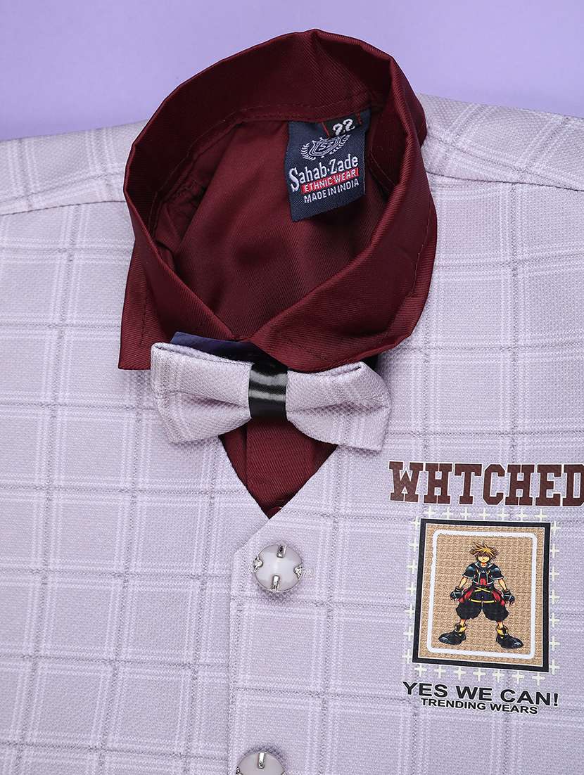 maroon cotton suit set jackets & coat - 22279716 -  Standard Image - 3