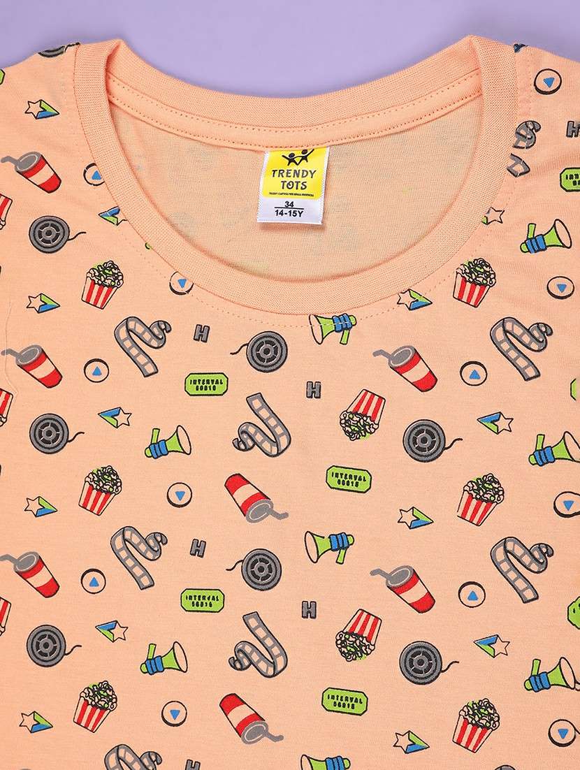 girls printed short sleeve tee - 22279784 -  Standard Image - 3