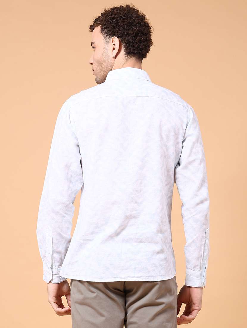 men printed long sleeve regular fit casual shirt - 22279785 -  Standard Image - 3