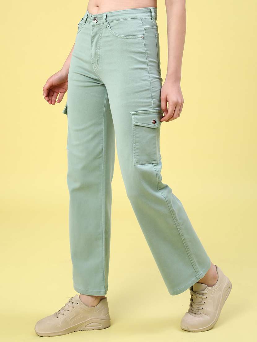 green denim cargos - 22279864 -  Standard Image - 3