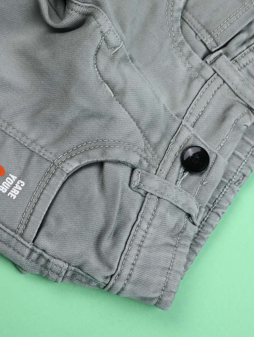 boys solid mid rise regular fit cargo - 22279903 -  Standard Image - 3