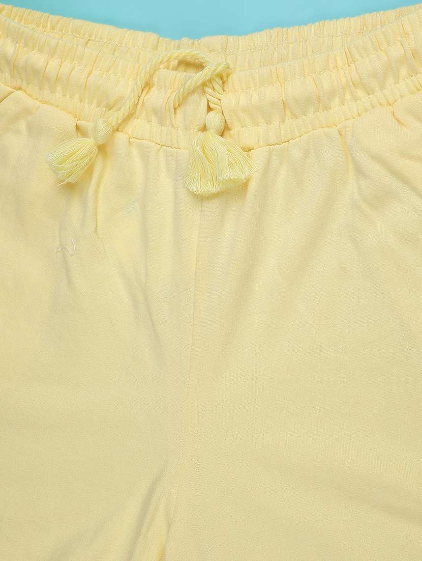girls solid mid rise shorts  - 22279926 -  Standard Image - 3