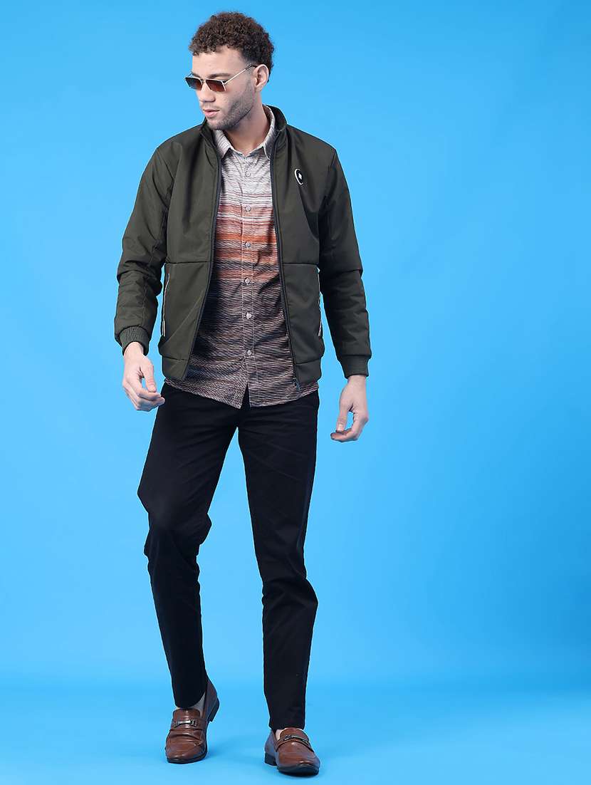Men Solid Long Sleeve Bomber Jacket - 22279932 -  Standard Image - 5