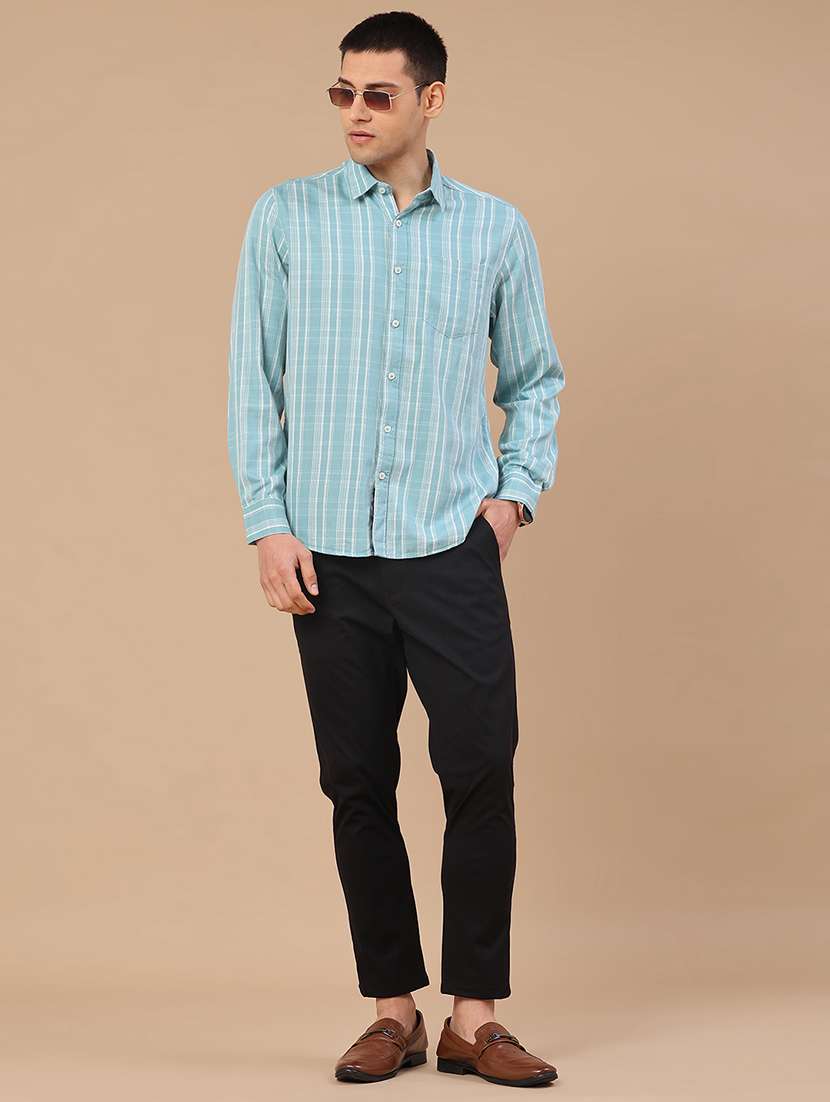 men striped long sleeve regular fit casual shirt - 22280044 -  Standard Image - 5