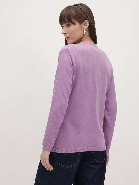 women self designed long sleeve cardigan - 22280088 -  Standard Image - 3