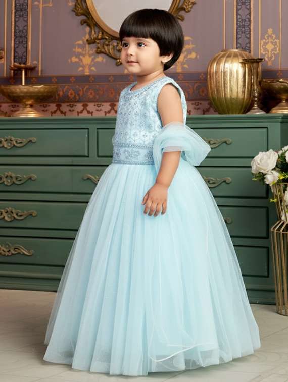 girls embroidered lehenga choli with dupatta set - 22280109 -  Standard Image - 3