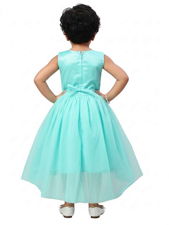girls embroidered round neck flared dress - 22280138 -  Standard Image - 3