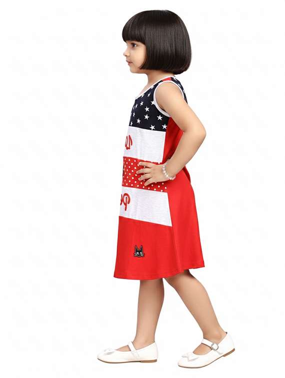 girls printed sleeveless straight dress - 22280149 -  Standard Image - 3