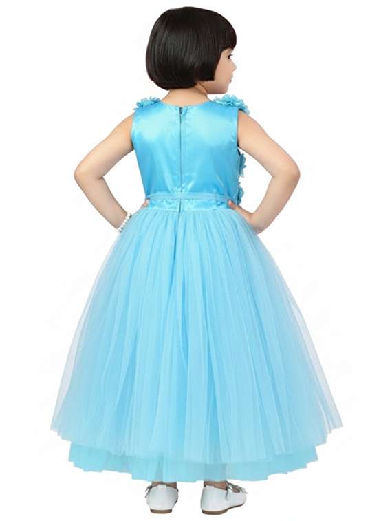 kids solid round neck dress - 22280159 -  Standard Image - 3