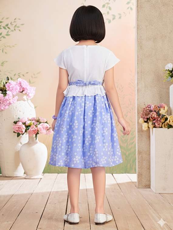 kids floral square neck dress - 22280185 -  Standard Image - 3