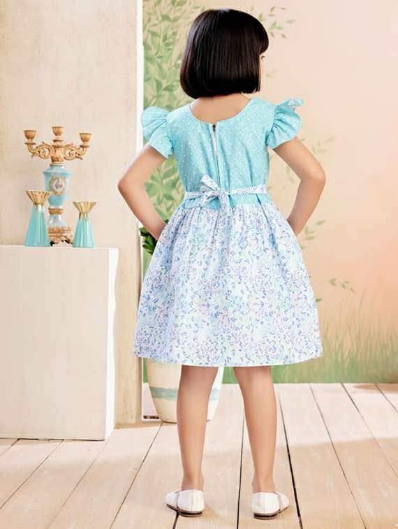 girls printed short sleeve fit & flare dress - 22280202 -  Standard Image - 3